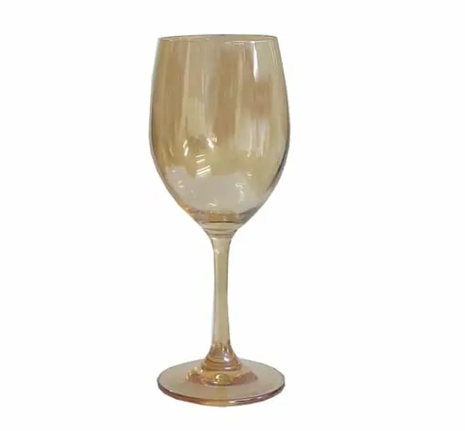 An amber wine glass