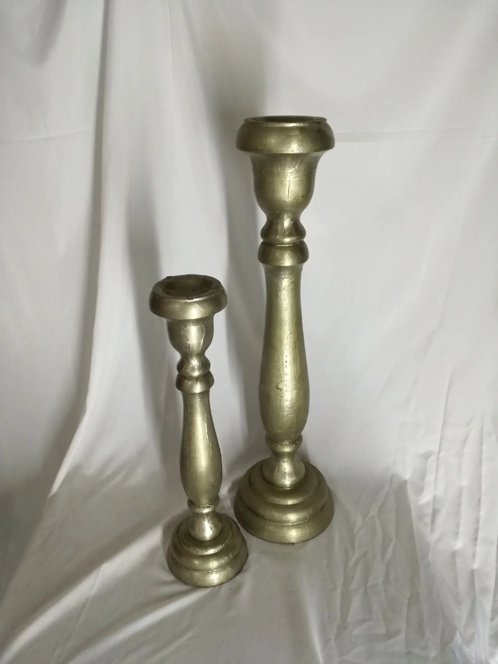 Two brass candlesticks